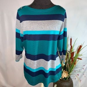 Striped long-sleeved top shirt by Tommy Hilfiger